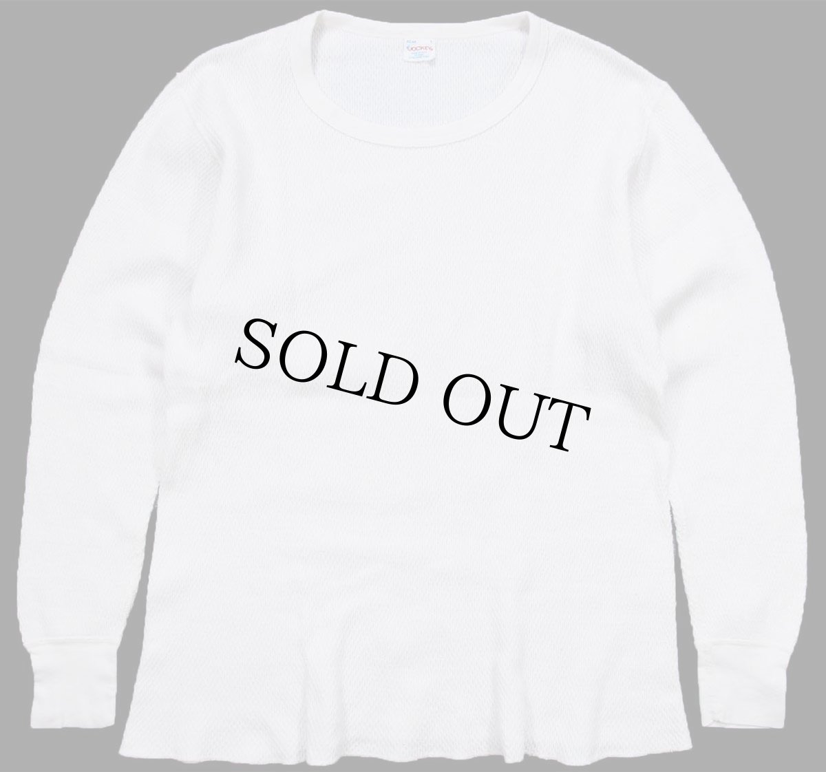 画像2: 80s USA製 JOCKEY コットン サーマルシャツ ナチュラル L (2)