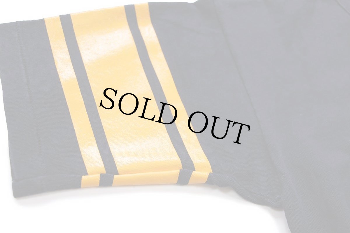 画像7: 70s USA製 Championチャンピオン IOWA 80 ナンバリング コットン フットボールTシャツ 黒 L (7)