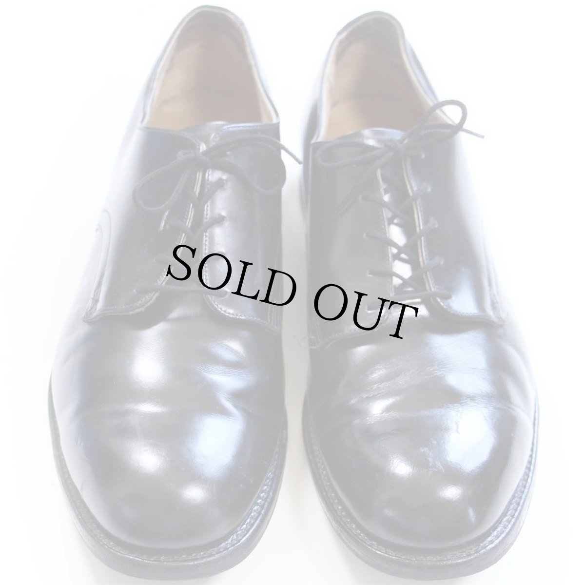 画像1: 80s 米軍 サービスシューズ レザーシューズ 黒 10W★革靴 (1)