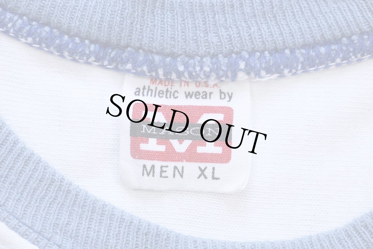 画像4: 60s USA製 MASON ZETA BETA TAU フラタニティ コットン アスレチックTシャツ 白 XL (4)