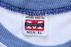 画像4: 60s USA製 MASON ZETA BETA TAU フラタニティ コットン アスレチックTシャツ 白 XL (4)
