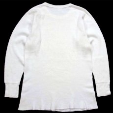 画像3: 80s JCPenney コットン サーマルシャツ ナチュラル M (3)