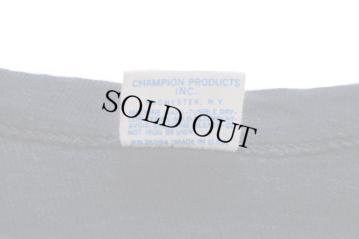 画像6: 70s USA製 Championチャンピオン IOWA 80 ナンバリング コットン フットボールTシャツ 黒 L (6)