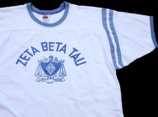 画像3: 60s USA製 MASON ZETA BETA TAU フラタニティ コットン アスレチックTシャツ 白 XL (3)