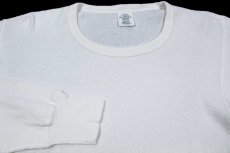 画像4: 90s USA製 J.E.MORGAN コットン サーマルシャツ ナチュラル XL (4)