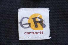 画像4: 00s carharttカーハート WESCO 刺繍 裏サーマル ダック地 アクティブジャケット パーカー 紺 (4)