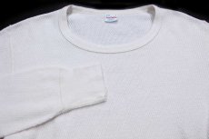 画像4: 80s USA製 JOCKEY コットン サーマルシャツ ナチュラル L (4)