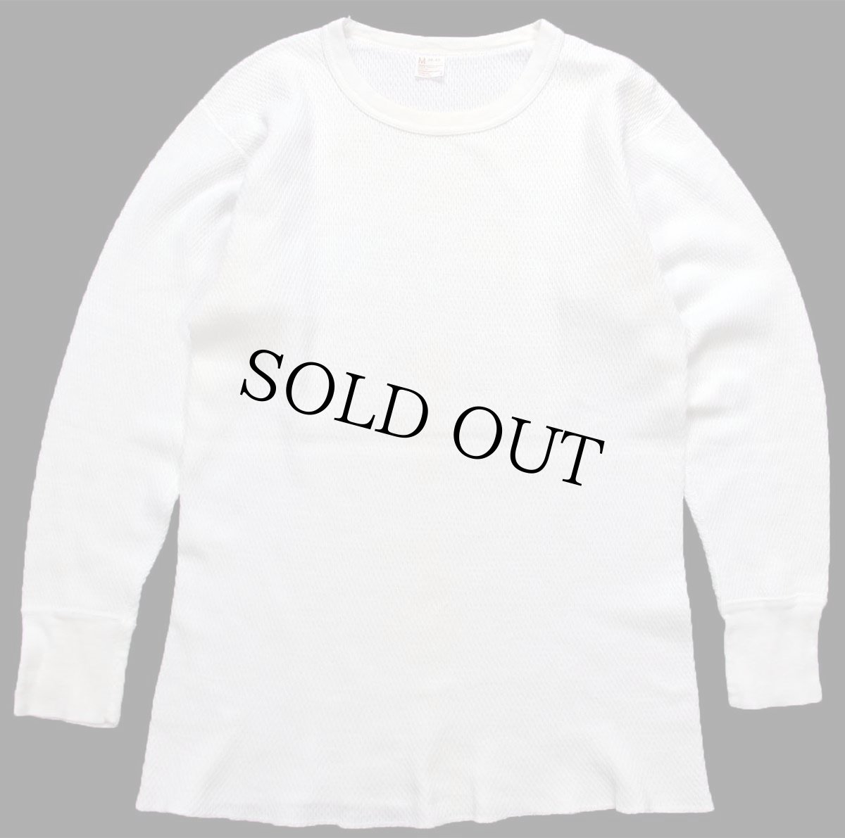 画像2: 80s JCPenney コットン サーマルシャツ ナチュラル M (2)