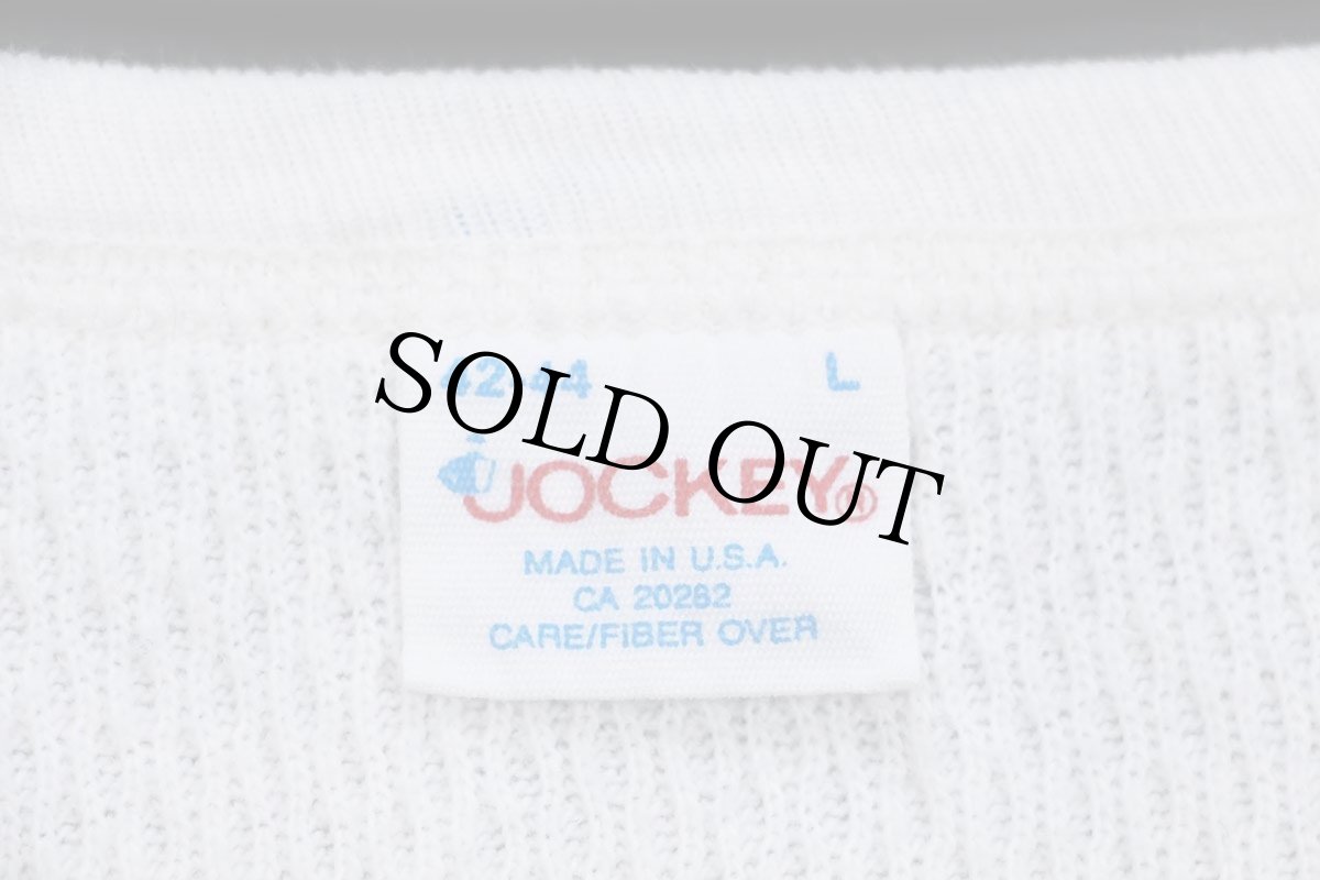 画像5: 80s USA製 JOCKEY コットン サーマルシャツ ナチュラル L (5)