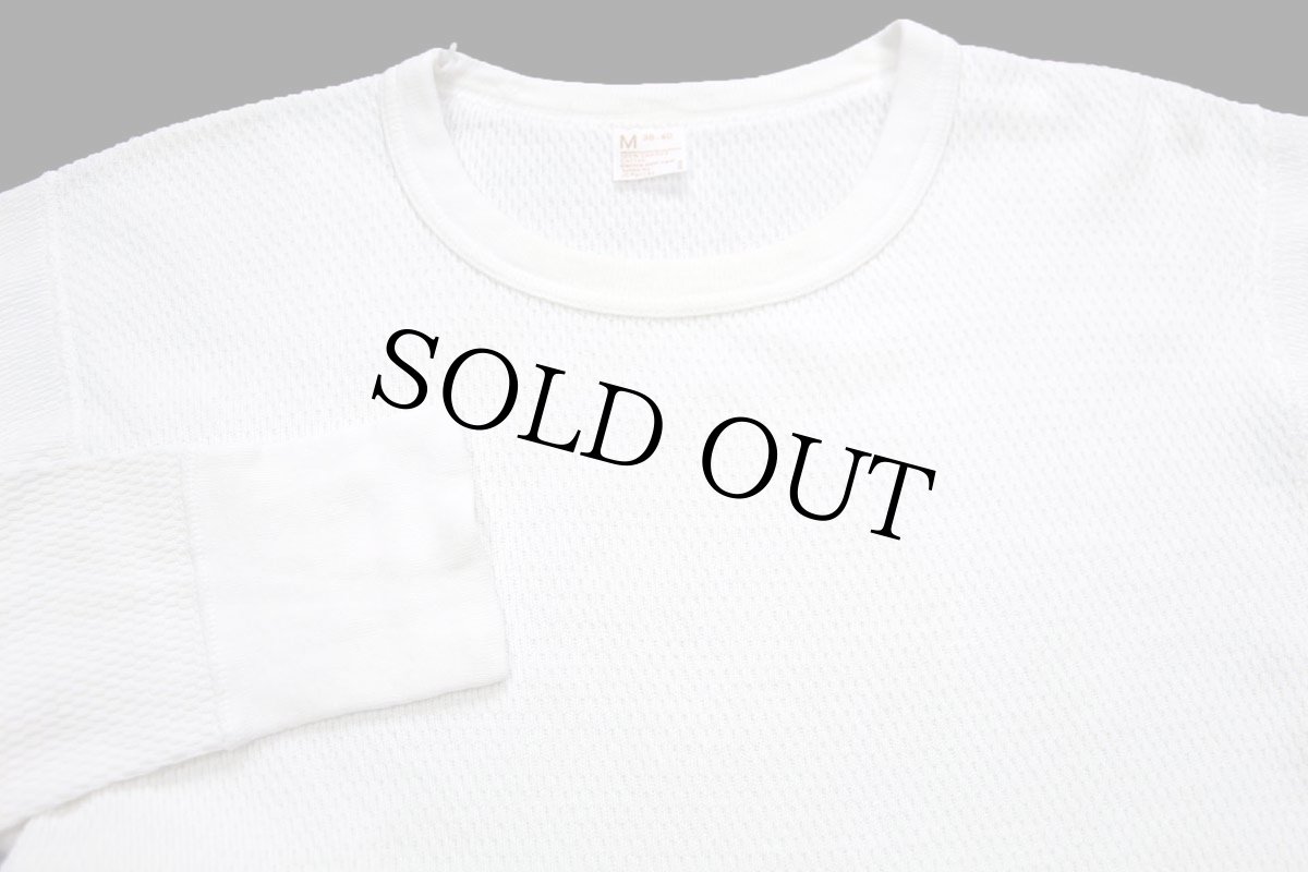 画像4: 80s JCPenney コットン サーマルシャツ ナチュラル M (4)