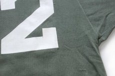 画像5: 60s CHAMPIONチャンピオン タタキタグ 12 ナンバリング コットン フットボールTシャツ グリーン フェード M (5)