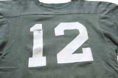 画像3: 60s CHAMPIONチャンピオン タタキタグ 12 ナンバリング コットン フットボールTシャツ グリーン フェード M (3)