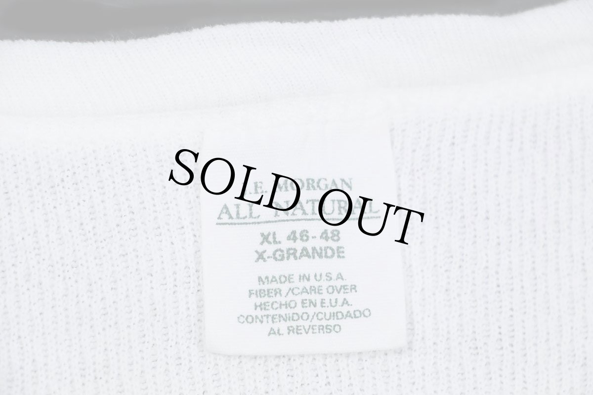 画像5: 90s USA製 J.E.MORGAN コットン サーマルシャツ ナチュラル XL (5)