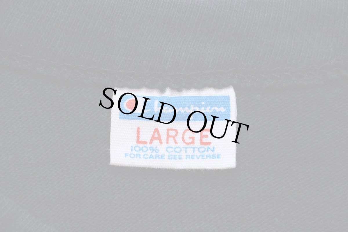 画像5: 70s USA製 Championチャンピオン IOWA 80 ナンバリング コットン フットボールTシャツ 黒 L (5)