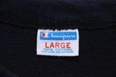 画像5: 70s USA製 Championチャンピオン IOWA 80 ナンバリング コットン フットボールTシャツ 黒 L (5)