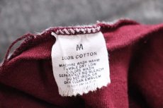 画像4: 60s USA製 MEADOWDALE LIONS 123 GLASSBORO STATE 染み込みプリント コットン リバーシブルTシャツ ワインレッド×杢グレー (4)