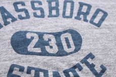 画像9: 60s USA製 MEADOWDALE LIONS 123 GLASSBORO STATE 染み込みプリント コットン リバーシブルTシャツ ワインレッド×杢グレー (9)