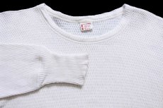 画像4: 60s Penneys TOWNCRAFT ダメージ コットン サーマルシャツ ナチュラル M (4)