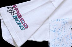 画像7: 90s USA製 NASCAR Kyle Petty MELLO YELLO チェッカーフラッグ オールオーバープリント コットンTシャツ 白 L (7)