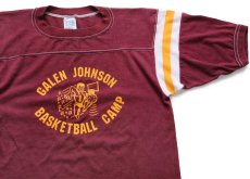 画像1: 80s GALEN JOHNSON BASKETBALL CAMP アスレチックTシャツ バーガンディ M (1)
