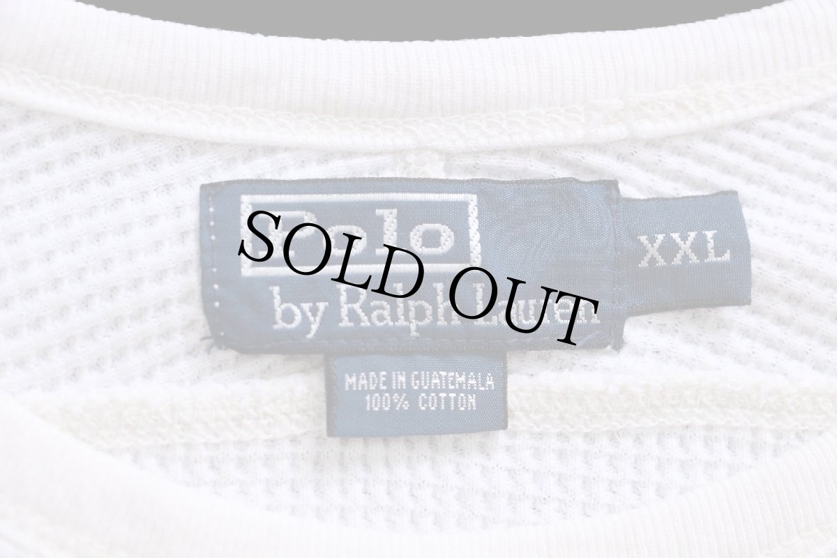 画像5: 00s ポロ ラルフローレン コットン サーマルシャツ ナチュラル XXL★特大 (5)