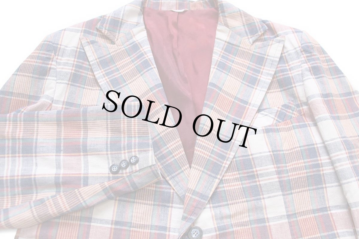 画像3: 70s MONTGOMERY WARD マドラスチェック 2つボタン テーラードジャケット 44R (3)