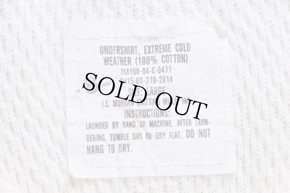 画像5: 80s 米軍 コットン サーマルシャツ ナチュラル L★A (5)