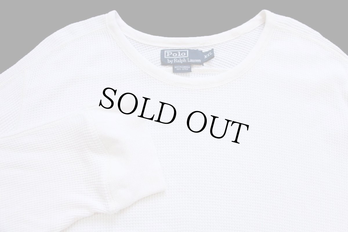 画像4: 00s ポロ ラルフローレン コットン サーマルシャツ ナチュラル XXL★特大 (4)