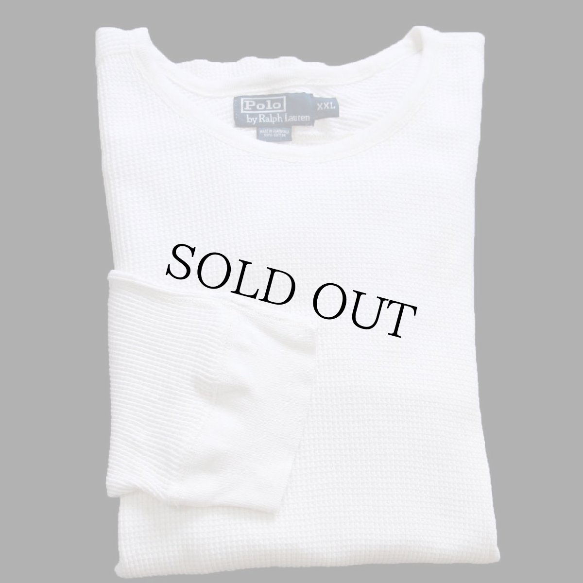 画像1: 00s ポロ ラルフローレン コットン サーマルシャツ ナチュラル XXL★特大 (1)