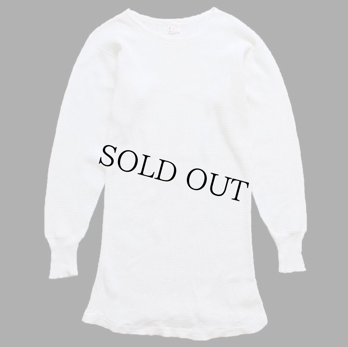 画像2: 60s Penneys TOWNCRAFT ダメージ コットン サーマルシャツ ナチュラル M (2)