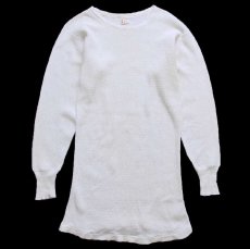 画像2: 60s Penneys TOWNCRAFT ダメージ コットン サーマルシャツ ナチュラル M (2)