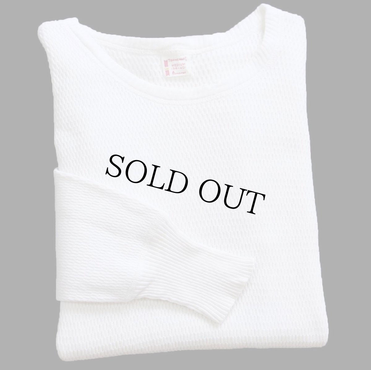 画像1: 60s Penneys TOWNCRAFT ダメージ コットン サーマルシャツ ナチュラル M (1)