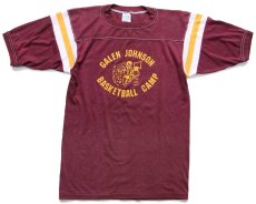 画像2: 80s GALEN JOHNSON BASKETBALL CAMP アスレチックTシャツ バーガンディ M (2)