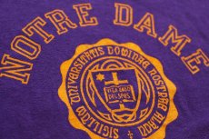 画像4: 60s NOTRE DAME フロッキープリント コットン リバーシブルTシャツ 紫×黄 (4)