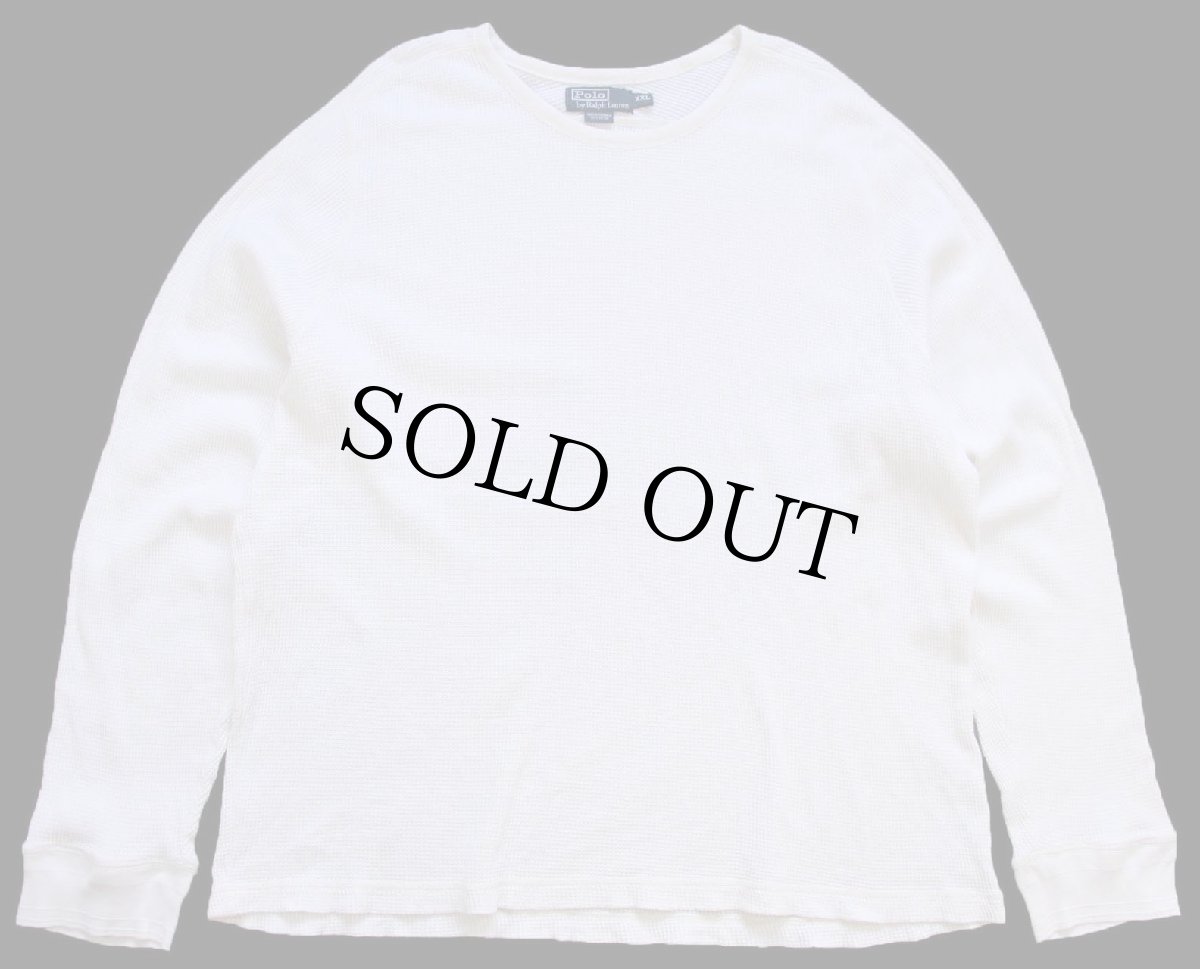 画像2: 00s ポロ ラルフローレン コットン サーマルシャツ ナチュラル XXL★特大 (2)