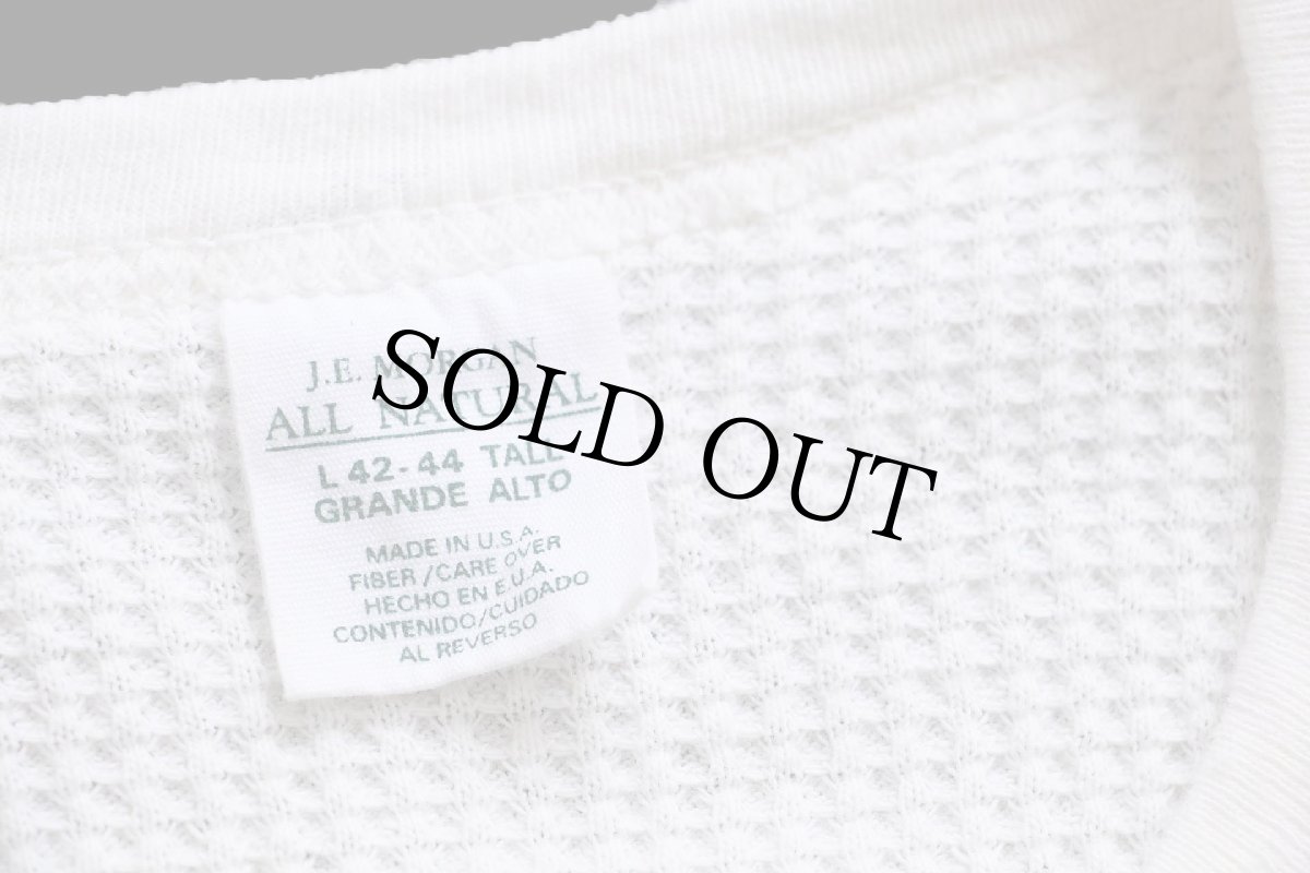 画像5: 90s USA製 J.E.MORGAN コットン サーマルシャツ ナチュラル L-T (5)