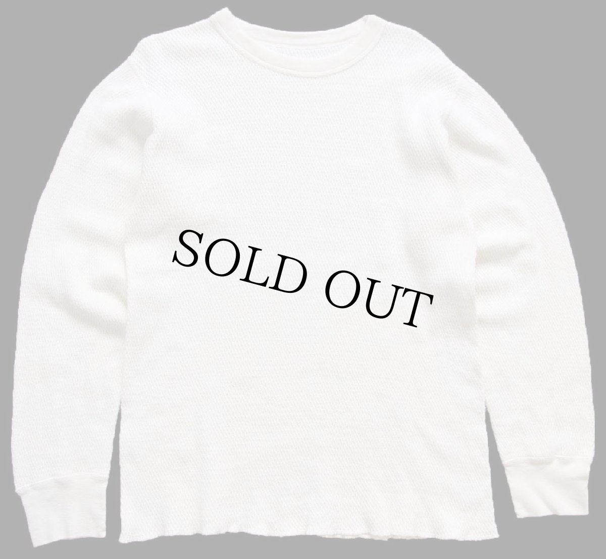 画像2: 80s 米軍 コットン サーマルシャツ ナチュラル L★A (2)