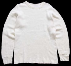 画像2: 80s 米軍 コットン サーマルシャツ ナチュラル L★A (2)