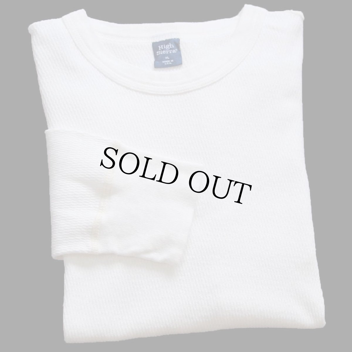 画像1: 90s USA製 High Sierra コットン サーマルシャツ ナチュラル XL (1)