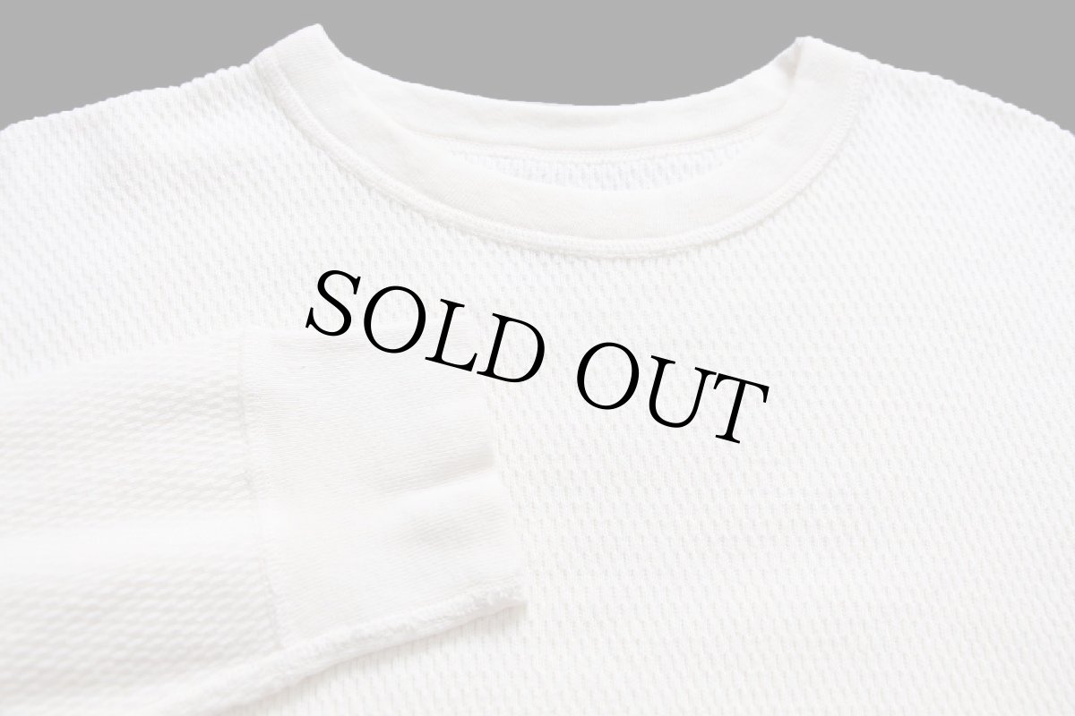 画像4: 80s 米軍 コットン サーマルシャツ ナチュラル L★A (4)