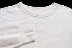 画像4: 80s 米軍 コットン サーマルシャツ ナチュラル L★A (4)