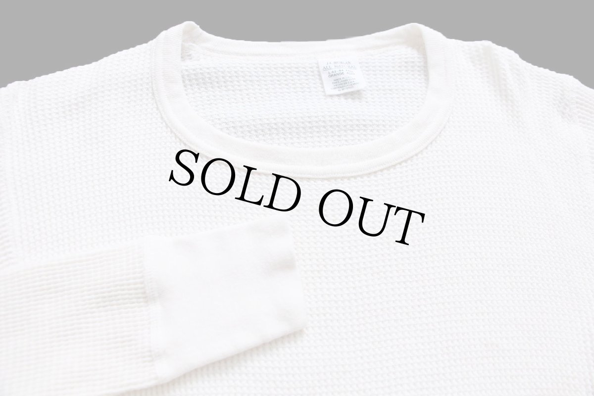 画像4: 90s USA製 J.E.MORGAN コットン サーマルシャツ ナチュラル L-T (4)