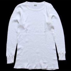 画像2: 90s USA製 NATURALS JOCKEY コットン サーマルシャツ ナチュラル L (2)