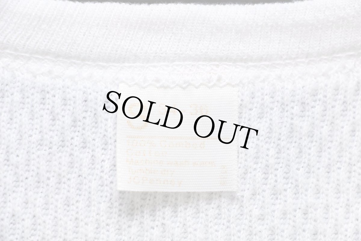 画像5: 80s JCPenney コットン サーマルシャツ ナチュラル S (5)