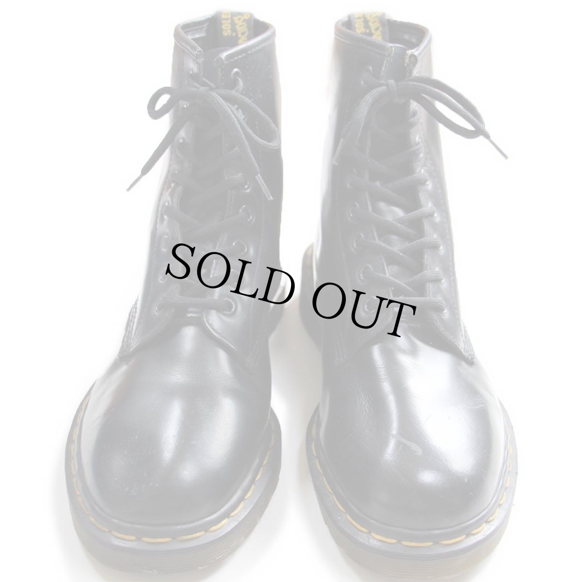 画像1: 英国製 DR.MARTENSドクターマーチン 1460 レザー 8ホールブーツ 黒 UK9 (1)
