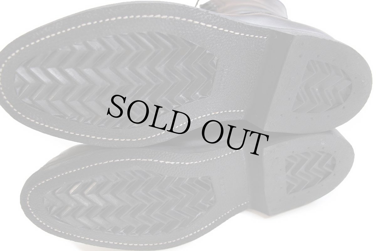 画像5: 90s 米軍 10ホール スチールトゥ レザー コンバットブーツ 黒 9W (5)