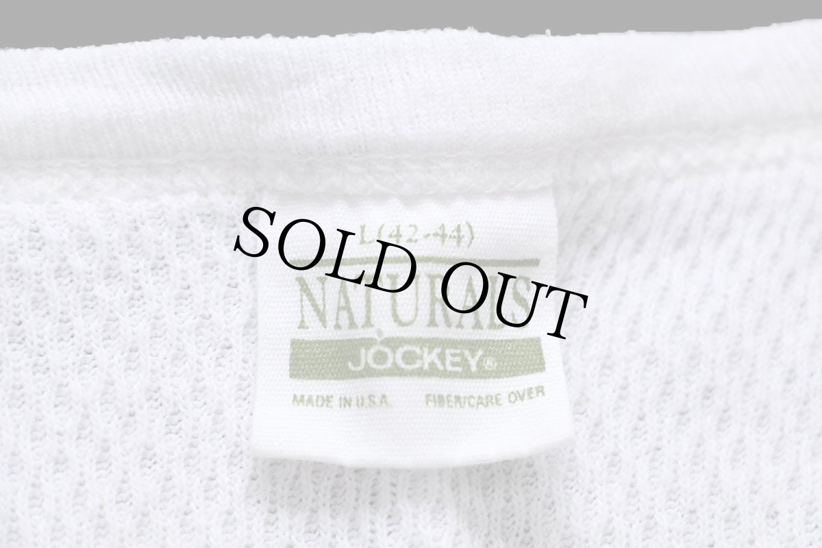 画像5: 90s USA製 NATURALS JOCKEY コットン サーマルシャツ ナチュラル L (5)