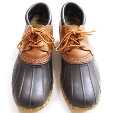 画像1: USA製 L.L.Bean 3ホール シンサレート ビーンブーツ ガムシューズ タン×ブラウン (1)