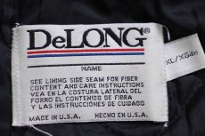画像5: 90s USA製 DeLONGデロング USATF レタードパッチ付き メルトン ウール 袖革スタジャン 赤×クリーム XL (5)