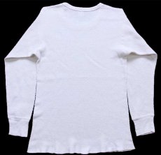 画像3: 80s JCPenney コットン サーマルシャツ ナチュラル S (3)